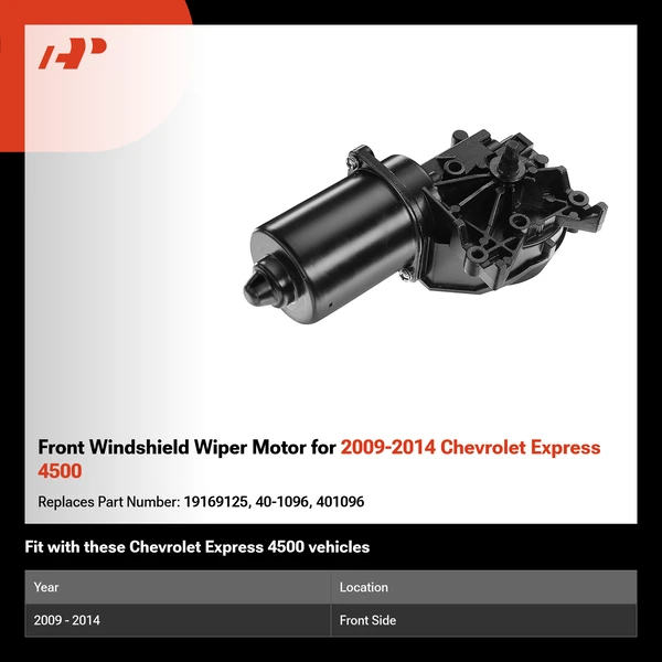 Front Windshield Wiper Motor for 2009-2014 Chevrolet Express 4500