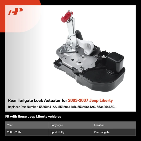 Rear Tailgate Lock Actuator for 2003-2007 Jeep Liberty