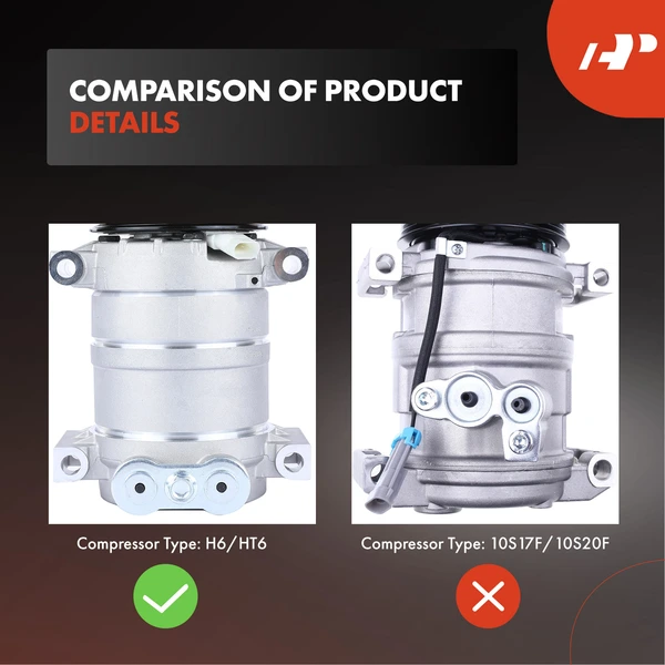 AC Compressor with Clutch with 6-Groove Pulley A-Premium APACC083