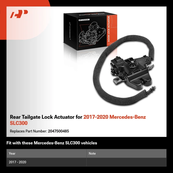 Rear Tailgate Lock Actuator for 2017-2020 Mercedes-Benz SLC300