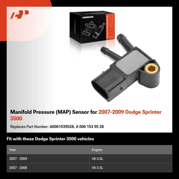 Manifold Pressure (MAP) Sensor for 2007-2009 Dodge Sprinter 3500