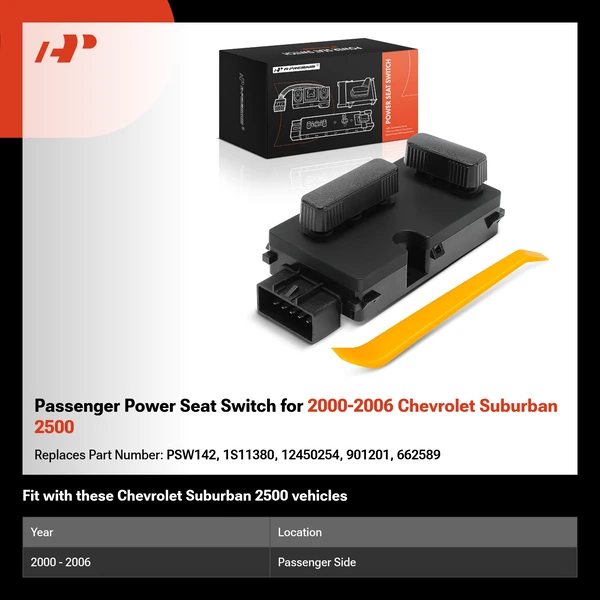 Passenger Power Seat Switch for 2000-2006 Chevrolet Suburban 2500