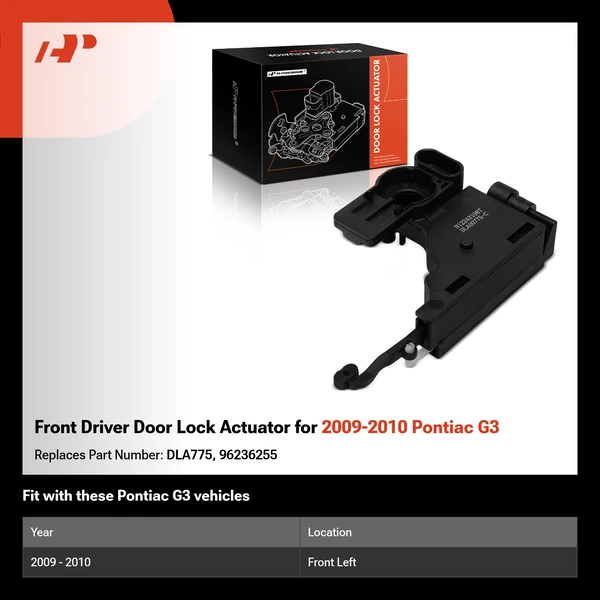 Front Driver Door Lock Actuator for 2009-2010 Pontiac G3