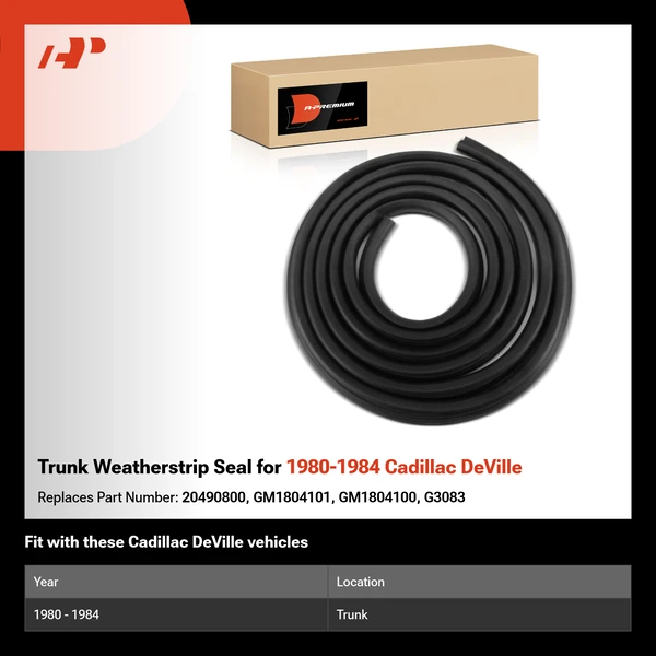 Trunk Weatherstrip Seal for 1980-1984 Cadillac DeVille