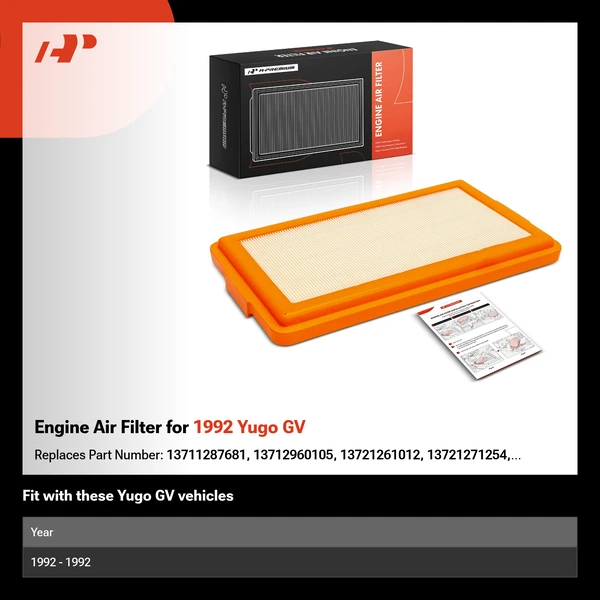 Engine Air Filter for 1992 Yugo GV