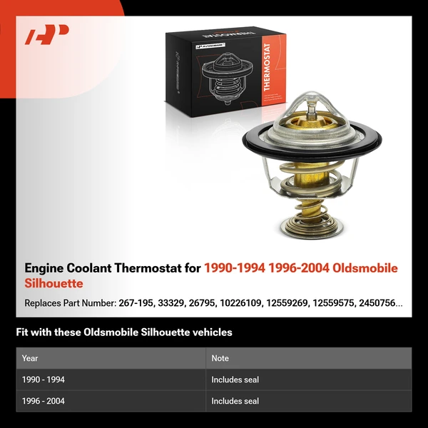 Engine Coolant Thermostat for 1990-1994 1996-2004 Oldsmobile Silhouette