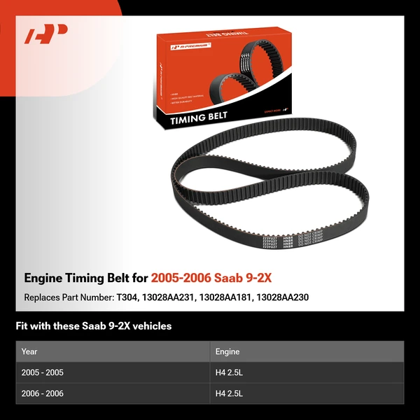 Engine Timing Belt for 2005-2006 Saab 9-2X