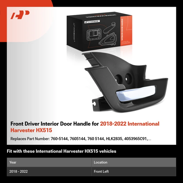 Front Driver Interior Door Handle for 2018-2022 International Harvester HX515