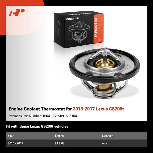 Engine Coolant Thermostat for 2016-2017 Lexus GS200t