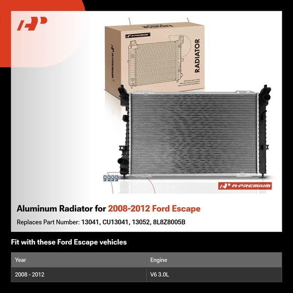 Aluminum Radiator for 2008-2012 Ford Escape