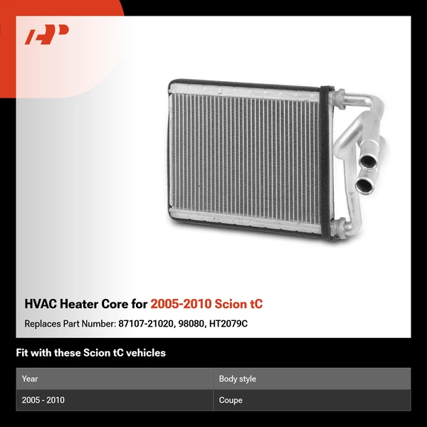 HVAC Heater Core for 2005-2010 Scion tC