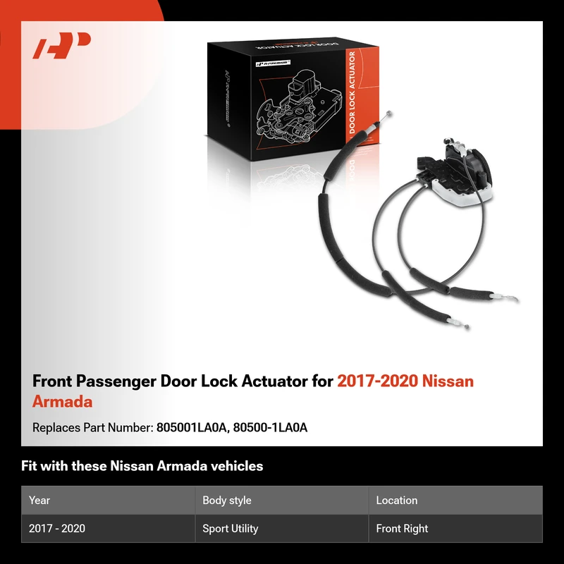 Front Passenger Door Lock Actuator for 2017-2020 Nissan Armada
