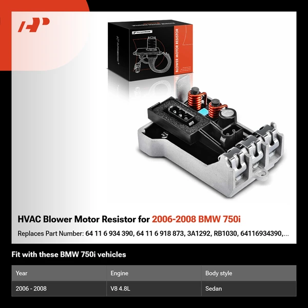 HVAC Blower Motor Resistor for 2006-2008 BMW 750i