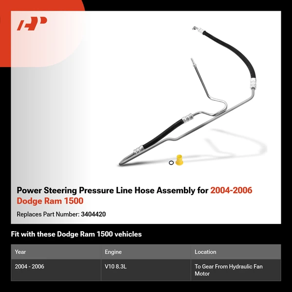 Power Steering Pressure Line Hose Assembly for 2004-2006 Dodge Ram 1500