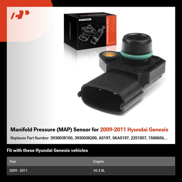 Manifold Pressure (MAP) Sensor for 2009-2011 Hyundai Genesis