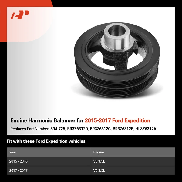 Engine Harmonic Balancer for 2015-2017 Ford Expedition
