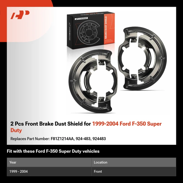 2 Pcs Front Brake Dust Shield for 1999-2004 Ford F-350 Super Duty
