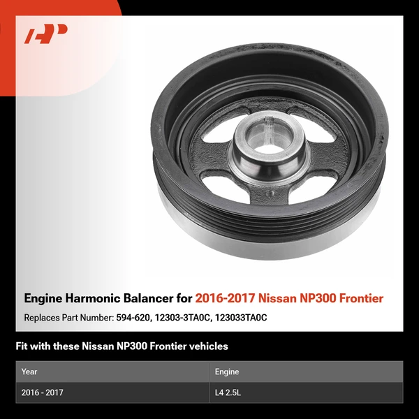 Engine Harmonic Balancer for 2016-2017 Nissan NP300 Frontier