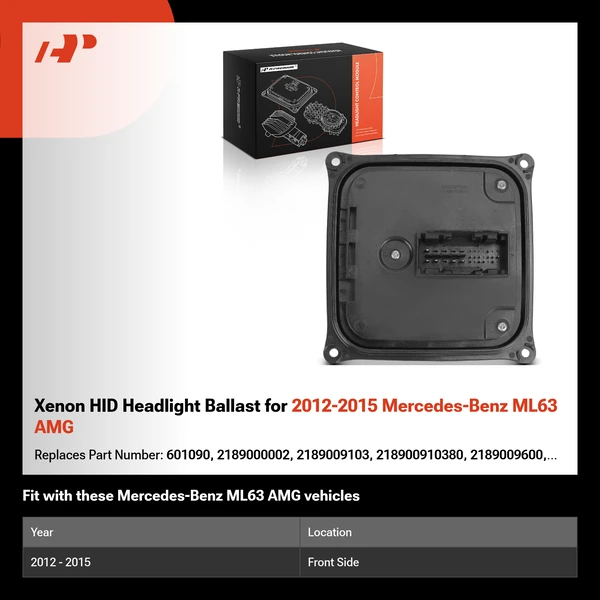 Xenon HID Headlight Ballast for 2012-2015 Mercedes-Benz ML63 AMG