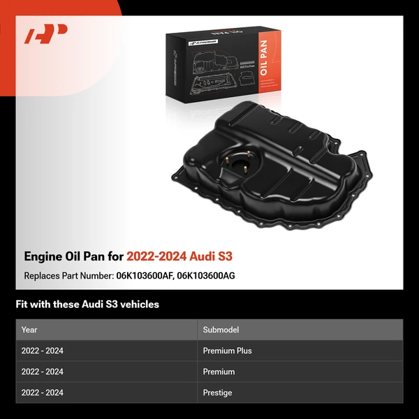 Engine Oil Pan for 2022-2024 Audi S3