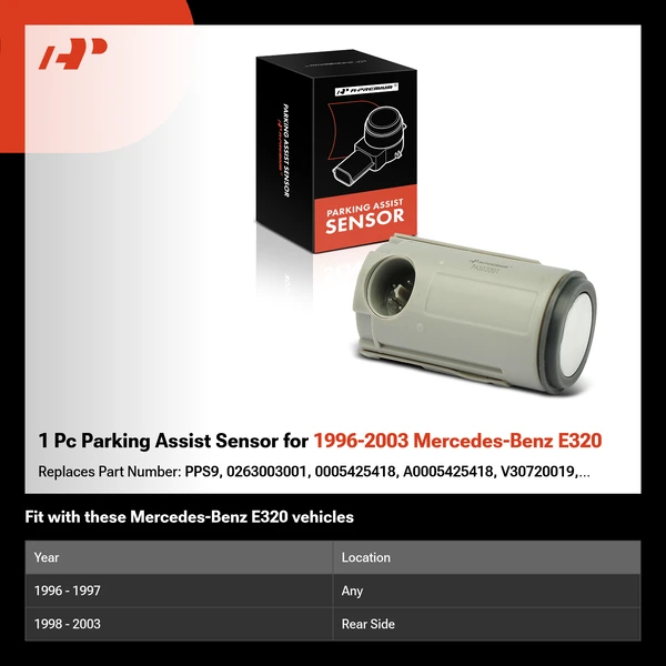 1 Pc Parking Assist Sensor for 1996-2003 Mercedes-Benz E320