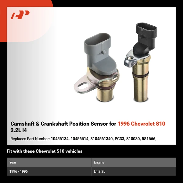 Camshaft & Crankshaft Position Sensor for 1996 Chevrolet S10 2.2L l4