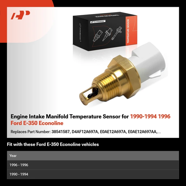 Engine Intake Manifold Temperature Sensor for 1990-1994 1996 Ford E-350 Econoline
