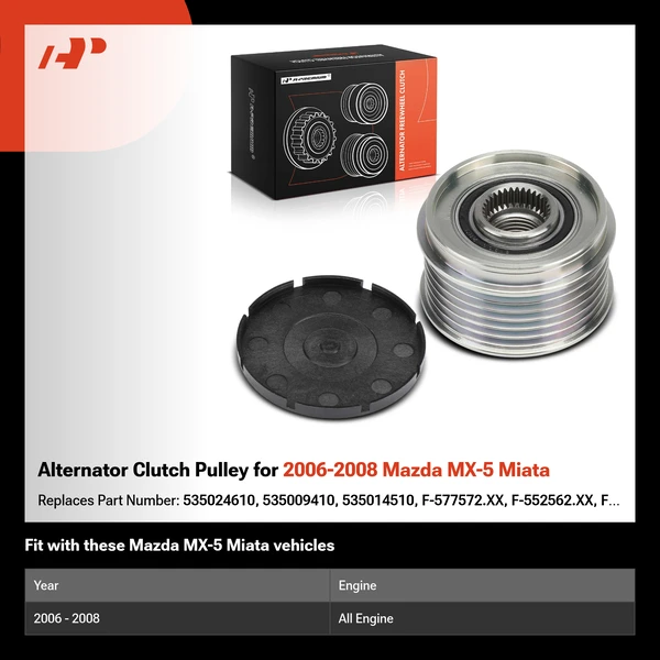 Alternator Clutch Pulley for 2006-2008 Mazda MX-5 Miata