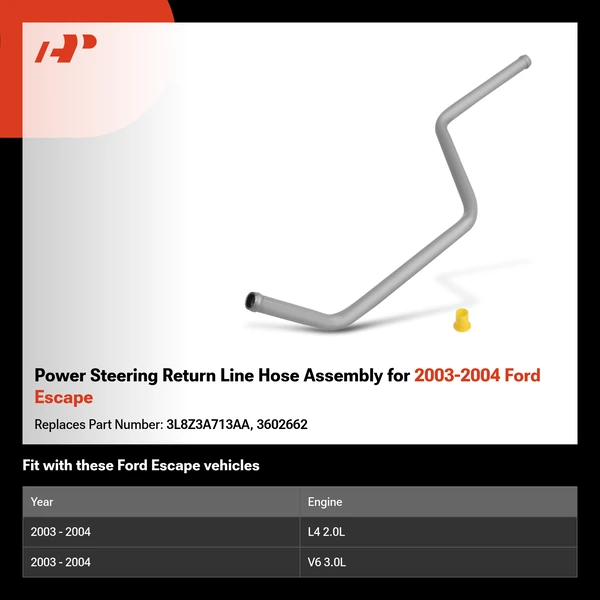 Power Steering Return Line Hose Assembly for 2003-2004 Ford Escape