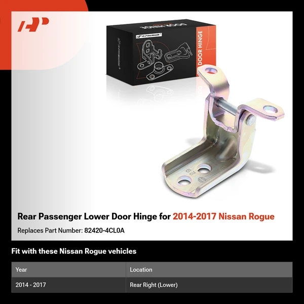 Rear Passenger Lower Door Hinge for 2014-2017 Nissan Rogue