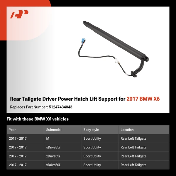 Rear Tailgate Driver Power Hatch Lift Support for 2017 BMW X6