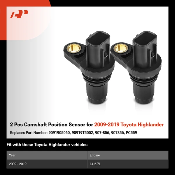 2 Pcs Camshaft Position Sensor for 2009-2019 Toyota Highlander
