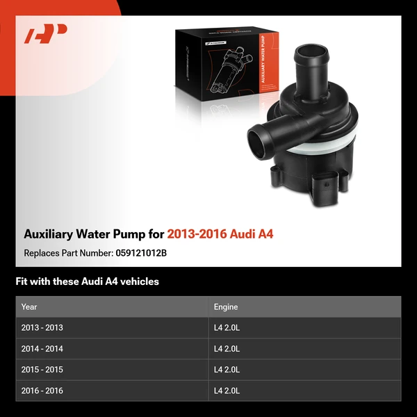 Auxiliary Water Pump for 2013-2016 Audi A4