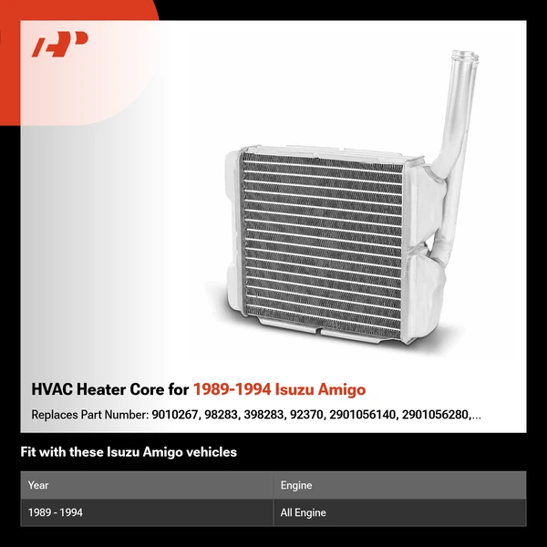 HVAC Heater Core for 1989-1994 Isuzu Amigo