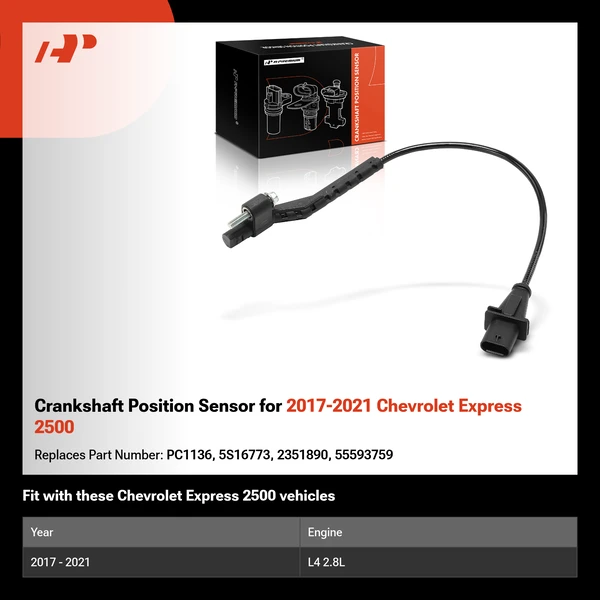 Crankshaft Position Sensor for 2017-2021 Chevrolet Express 2500