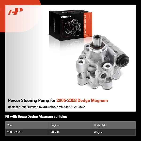 Power Steering Pump for 2006-2008 Dodge Magnum