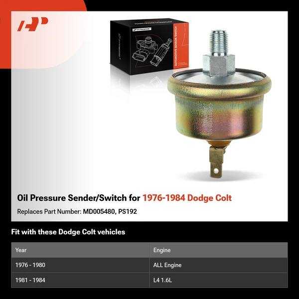 Oil Pressure Sender/Switch for 1976-1984 Dodge Colt