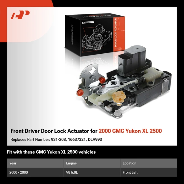 Front Driver Door Lock Actuator for 2000 GMC Yukon XL 2500