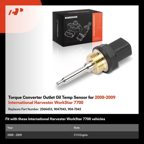 Torque Converter Outlet Oil Temp Sensor for 2008-2009 International Harvester WorkStar 7700