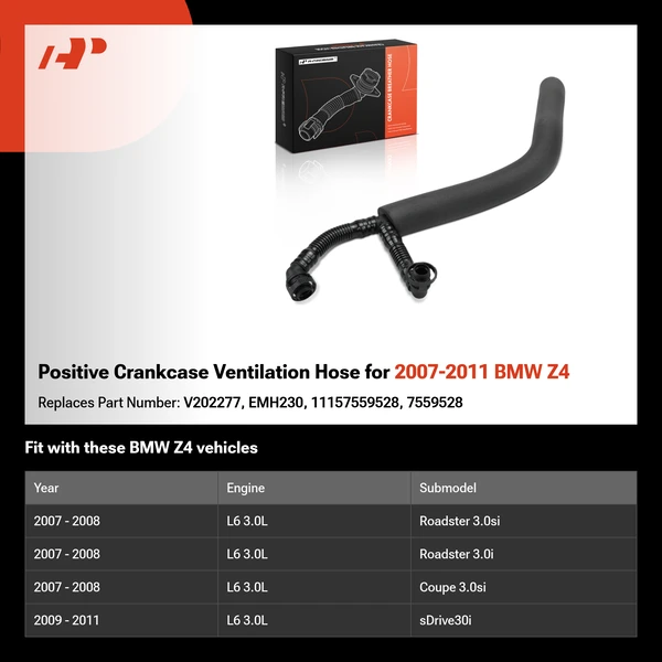 Positive Crankcase Ventilation Hose for 2007-2011 BMW Z4