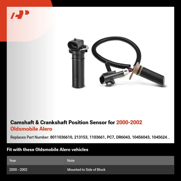 Camshaft & Crankshaft Position Sensor for 2000-2002 Oldsmobile Alero