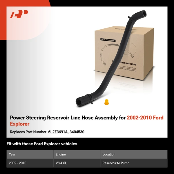 Power Steering Reservoir Line Hose Assembly for 2002-2010 Ford Explorer