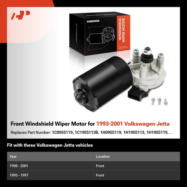 Front Windshield Wiper Motor for 1993-2001 Volkswagen Jetta
