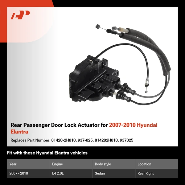 Rear Passenger Door Lock Actuator for 2007-2010 Hyundai Elantra