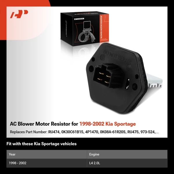 AC Blower Motor Resistor for 1998-2002 Kia Sportage
