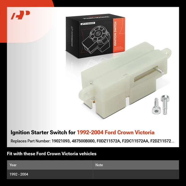 Ignition Starter Switch for 1992-2004 Ford Crown Victoria