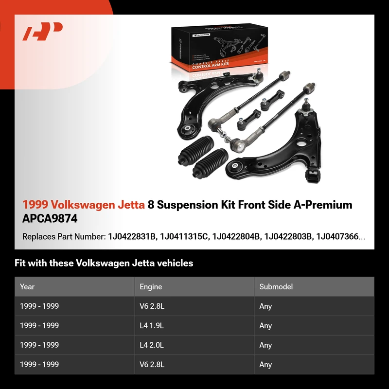 1999 Volkswagen Jetta 8 Suspension Kit Front Side A-Premium APCA9874