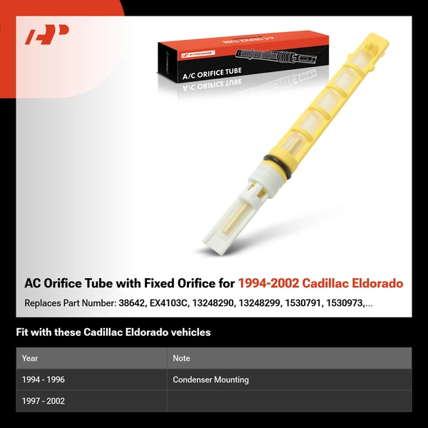 AC Orifice Tube with Fixed Orifice for 1994-2002 Cadillac Eldorado