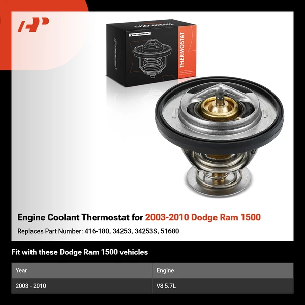Engine Coolant Thermostat for 2003-2010 Dodge Ram 1500