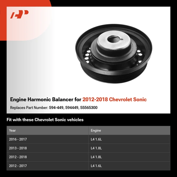Engine Harmonic Balancer for 2012-2018 Chevrolet Sonic